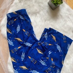 Faded Glory Blue and Yellow Space Pajama Bottoms